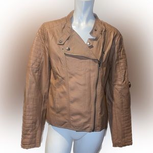 Faux Leather Moto Jacket Fall